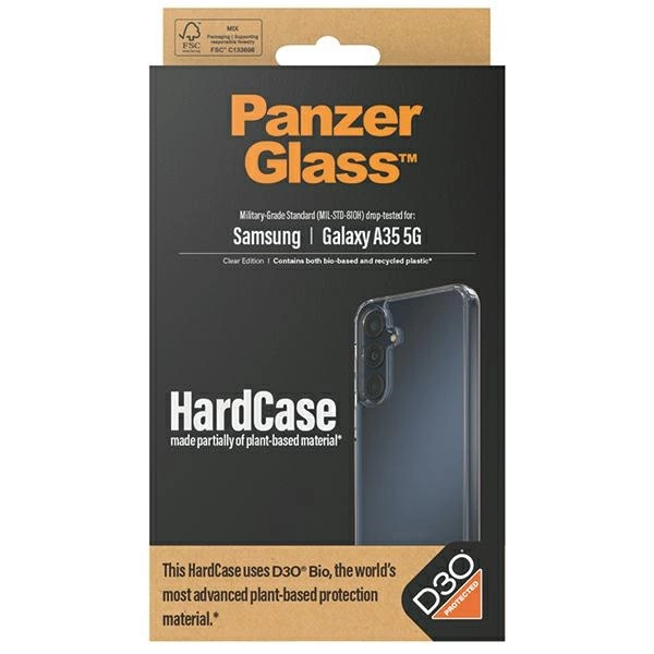 PanzerGlass HardCase with D3O® Bio and Military Grade certification for Samsung Galaxy A35 5G - transparenteng