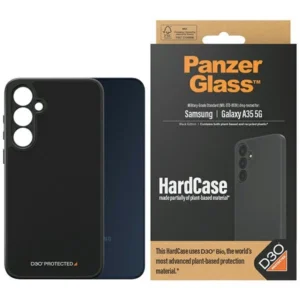 PanzerGlass HardCase with D3O® Bio and Military Grade Certification for Samsung Galaxy A35 5G - Transparent and Blackeng