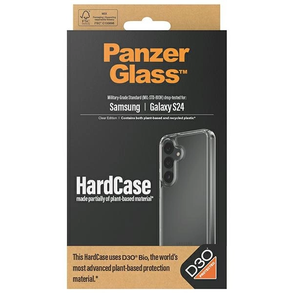 PanzerGlass HardCase with D3O® Bio and Military Grade certification for Samsung Galaxy S24 - transparenteng