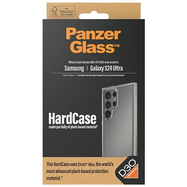PanzerGlass HardCase with D3O® Bio and Military Grade Certification for Samsung Galaxy S24 Ultra - Transparenteng