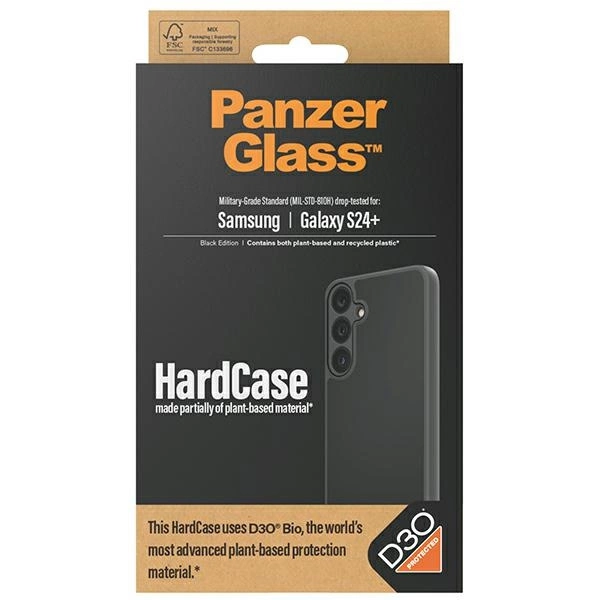 PanzerGlass HardCase with D3O® Bio and Military Grade certification for Samsung Galaxy S24+ - transparent and blackeng