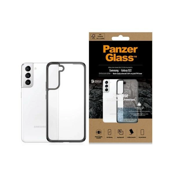 167785_1 PanzerGlass HardCase antibacterial Military Grade certified case for Samsung Galaxy S22 - transparenteng