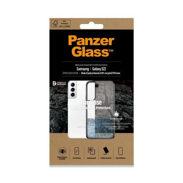 167785_2 PanzerGlass HardCase antibacterial Military Grade certified case for Samsung Galaxy S22 - transparenteng