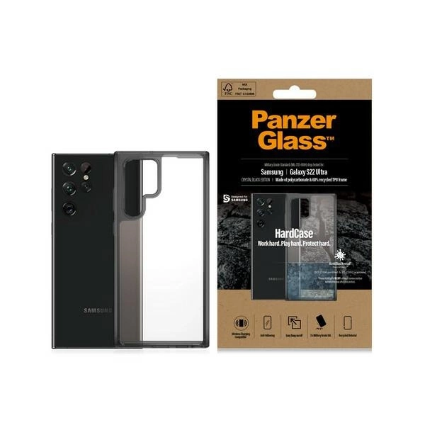 PanzerGlass HardCase antibacterial Military Grade certified case for Samsung Galaxy S22 Ultra - transparenteng