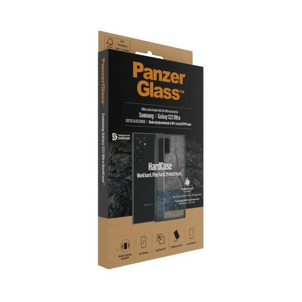 PanzerGlass HardCase antibacterial Military Grade certified case for Samsung Galaxy S22 Ultra - transparenteng