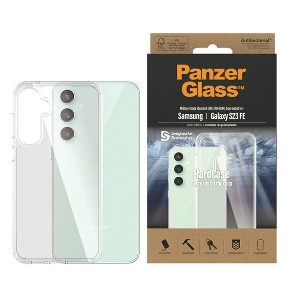 PanzerGlass HardCase antibacterial Military Grade certified case for Samsung Galaxy S23 FE - transparenteng