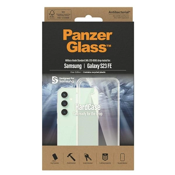 PanzerGlass HardCase antibacterial Military Grade certified case for Samsung Galaxy S23 FE - transparenteng