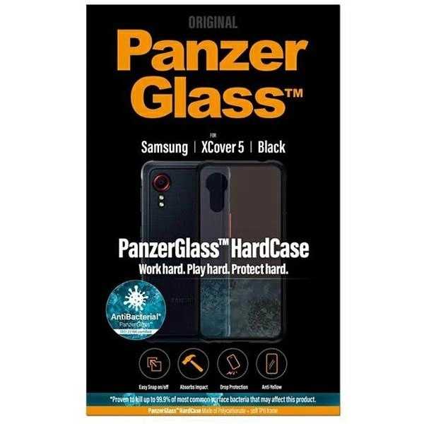 PanzerGlass HardCase case for Samsung Galaxy XCover 5 - transparent and blackeng