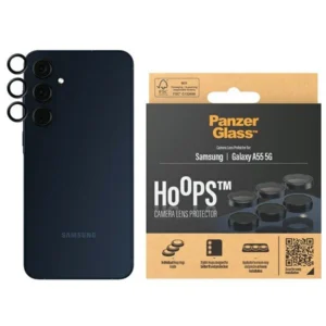 PanzerGlass Hoops Camera Protection for Samsung Galaxy A55 5G - with Black Frameeng
