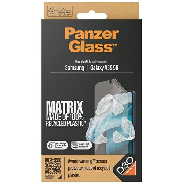 PanzerGlass Matrix Ultra-Wide Fit foil with positioner for Samsung Galaxy A35 5Geng