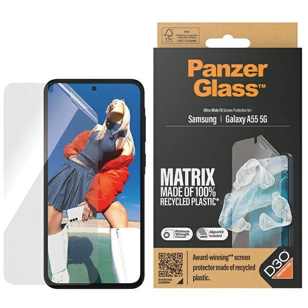 PanzerGlass Matrix Ultra-Wide Fit foil with positioner for Samsung Galaxy A55 5Geng