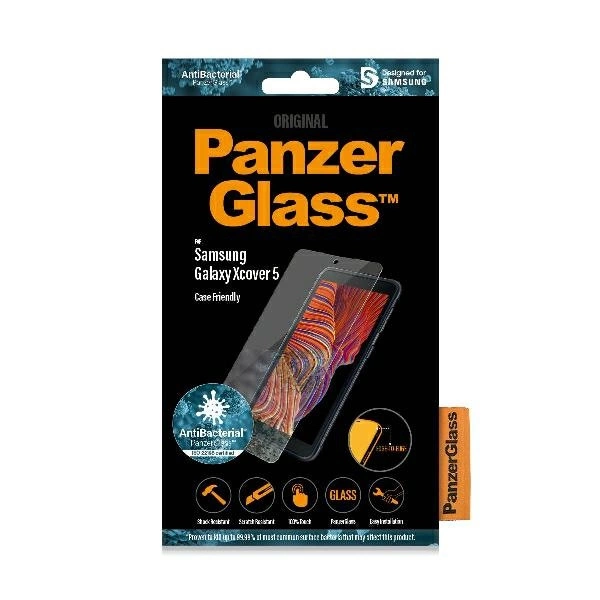 167808_3 PanzerGlass E2E Pro Regular antibacterial tempered glass for Samsung Galaxy Xcover 5eng