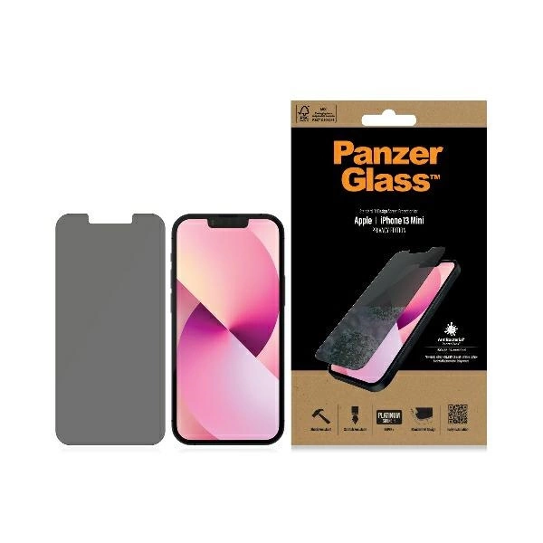 PanzerGlass Standard Super+ antibacterial privatizing tempered glass for iPhone 13 minieng