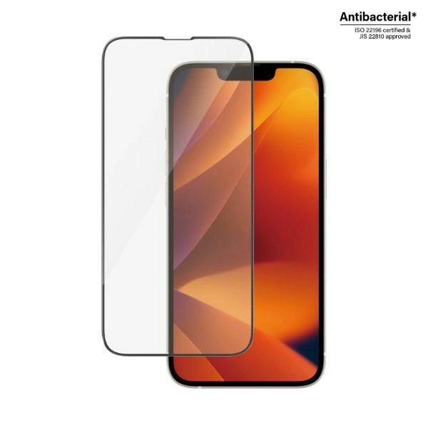 PanzerGlass Ultra-Wide Fit Tempered Glass Antibacterial Privacy with Positioner for iPhone 14/13 Pro/13eng