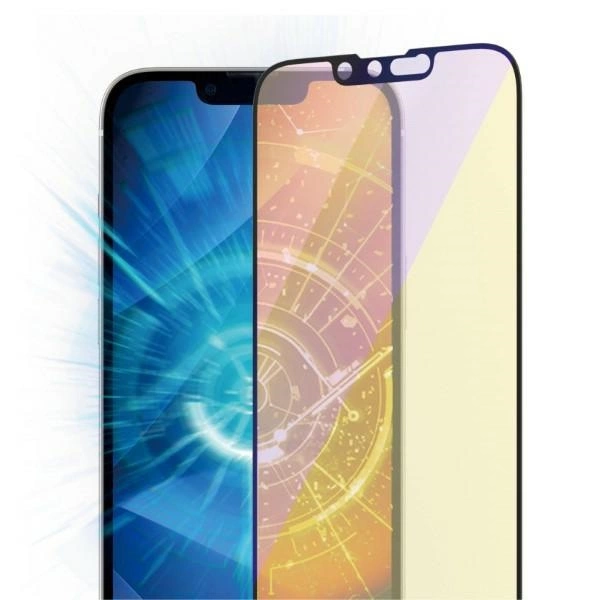 PanzerGlass Ultra-Wide Fit Antibacterial Tempered Glass with Blue Light Filter and Positioner for iPhone 14/13 Pro/13eng