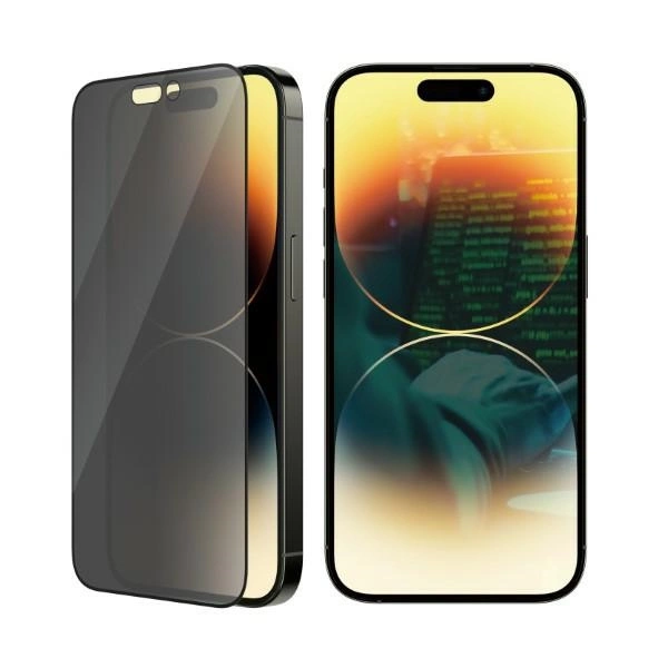 PanzerGlass Ultra-Wide Fit Antibacterial Privacy Tempered Glass for iPhone 14 Proeng