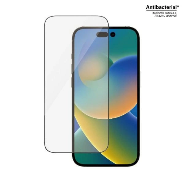 PanzerGlass Ultra-Wide Fit antibacterial tempered glass for iPhone 14 Proeng