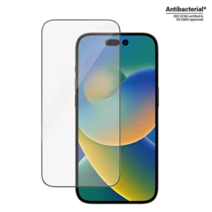 PanzerGlass Ultra-Wide Fit Antibacterial Tempered Glass with Positioner for iPhone 14 Proeng