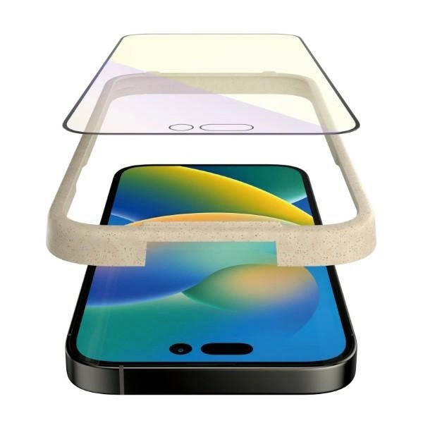 PanzerGlass Ultra-Wide Fit Antibacterial Tempered Glass with Blue Light Filter and Positioner for iPhone 14 Proeng