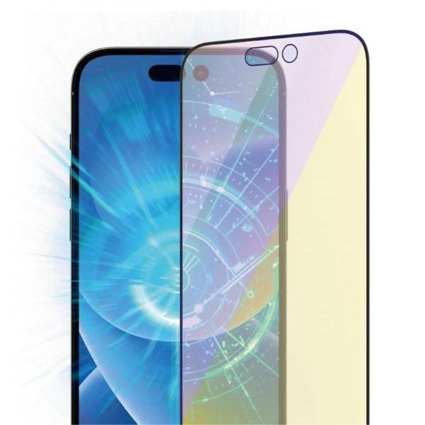 PanzerGlass Ultra-Wide Fit Antibacterial Tempered Glass with Blue Light Filter and Positioner for iPhone 14 Proeng