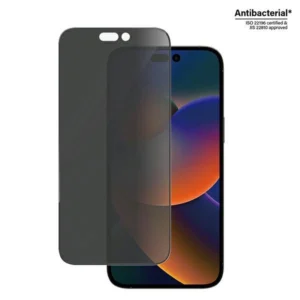 PanzerGlass Ultra-Wide Fit Tempered Glass Antibacterial Privacy with Positioner for iPhone 14 Pro Maxeng