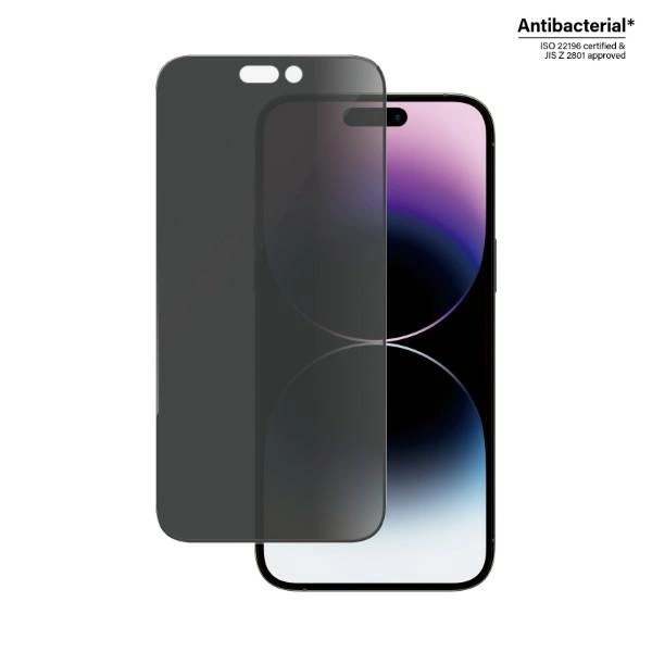 PanzerGlass Ultra-Wide Fit Antibacterial Privacy Tempered Glass for iPhone 14 Pro Maxeng