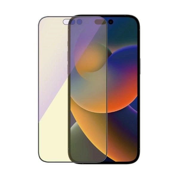 PanzerGlass Ultra-Wide Fit Antibacterial Tempered Glass with Blue Light Filter and Positioner for iPhone 14 Pro Maxeng