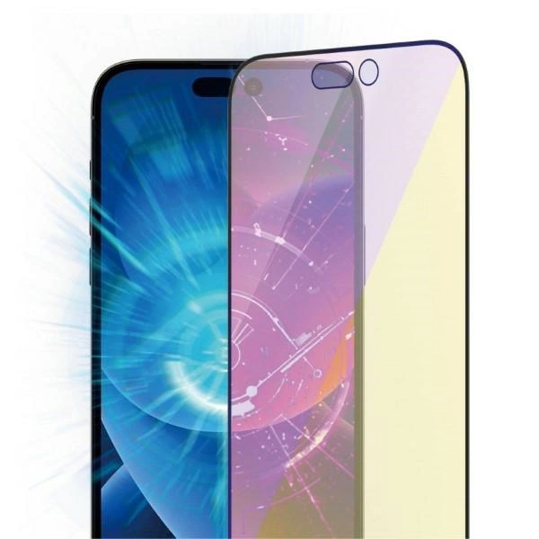 PanzerGlass Ultra-Wide Fit Antibacterial Tempered Glass with Blue Light Filter and Positioner for iPhone 14 Pro Maxeng