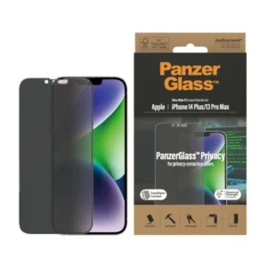 PanzerGlass Ultra-Wide Fit Tempered Glass Antibacterial Privacy with Positioner for iPhone 14 Plus / 13 Pro Maxeng