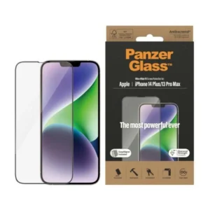 PanzerGlass Ultra-Wide Fit Antibacterial Tempered Glass with Positioner for iPhone 14 Plus / 13 Pro Maxeng