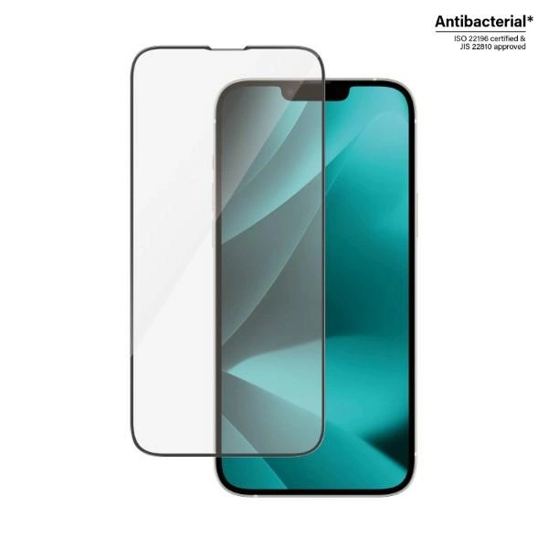 PanzerGlass Ultra-Wide Fit Antibacterial Tempered Glass with Positioner for iPhone 14 Plus / 13 Pro Maxeng