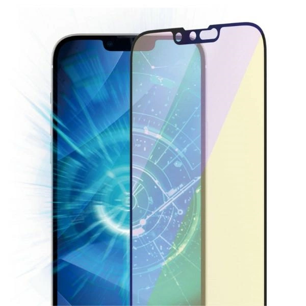 PanzerGlass Ultra-Wide Fit Antibacterial Tempered Glass with Blue Light Filter and Positioner for iPhone 14 Plus / 13 Pro Maxeng