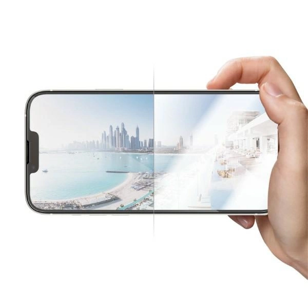 PanzerGlass Ultra-Wide Fit Antibacterial Tempered Glass with Glare Filter and Positioner for iPhone 14 Plus / 13 Pro Maxeng