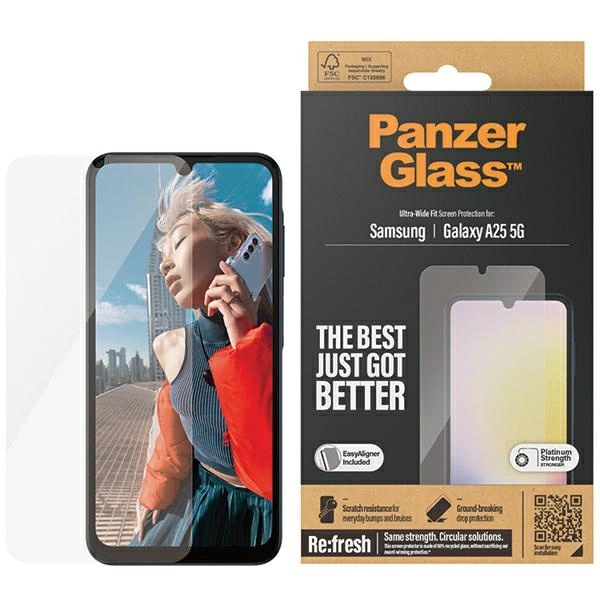 PanzerGlass Ultra-Wide Fit tempered glass for Samsung Galaxy A25 5Geng