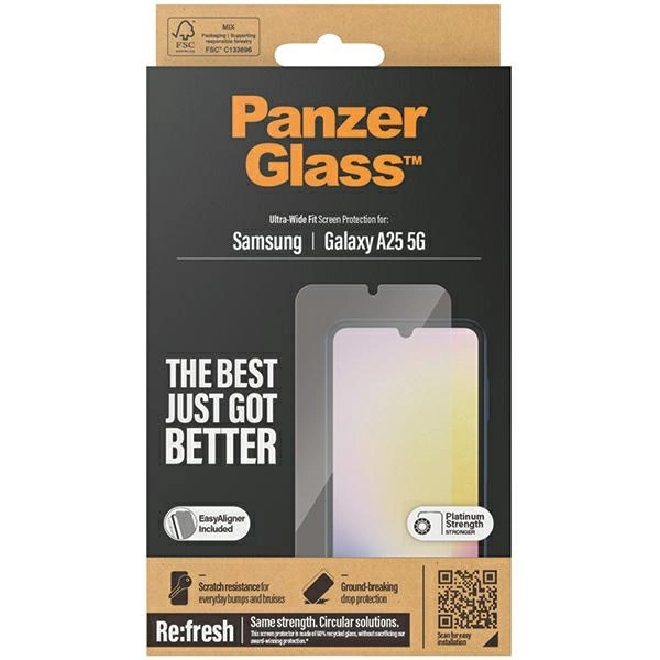 PanzerGlass Ultra-Wide Fit tempered glass for Samsung Galaxy A25 5Geng