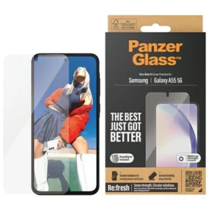 PanzerGlass Ultra-Wide Fit tempered glass with positioner for Samsung Galaxy A55 5Geng