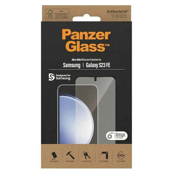 PanzerGlass Ultra-Wide Fit tempered glass for Samsung Galaxy S23 FEeng