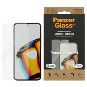 PanzerGlass Ultra-Wide Fit tempered glass with applicator for Samsung Galaxy S23eng