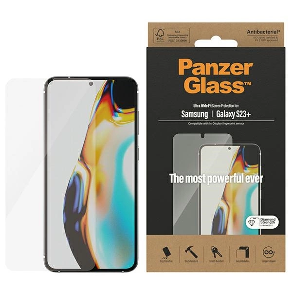 PanzerGlass Ultra-Wide Fit tempered glass for Samsung Galaxy S23+eng