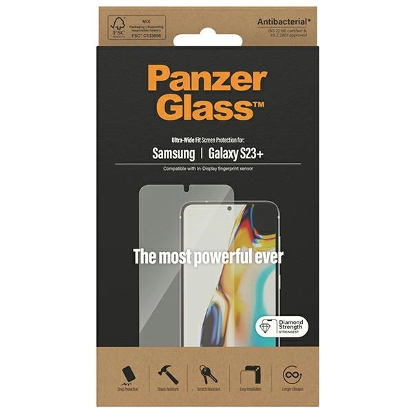 PanzerGlass Ultra-Wide Fit tempered glass for Samsung Galaxy S23+eng