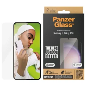 PanzerGlass Ultra-Wide Fit tempered glass with applicator for Samsung Galaxy S24+eng