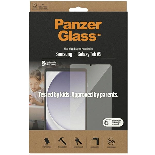 PanzerGlass Ultra-Wide Fit tempered glass for Samsung Galaxy Tab A9eng