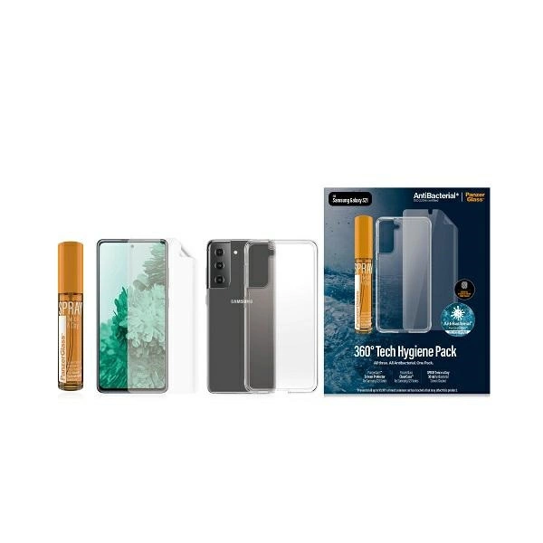 PanzerGlass Protection Set for Samsung Galaxy S21 TPU Film + ClearCase + Cleaning Liquid 30mleng