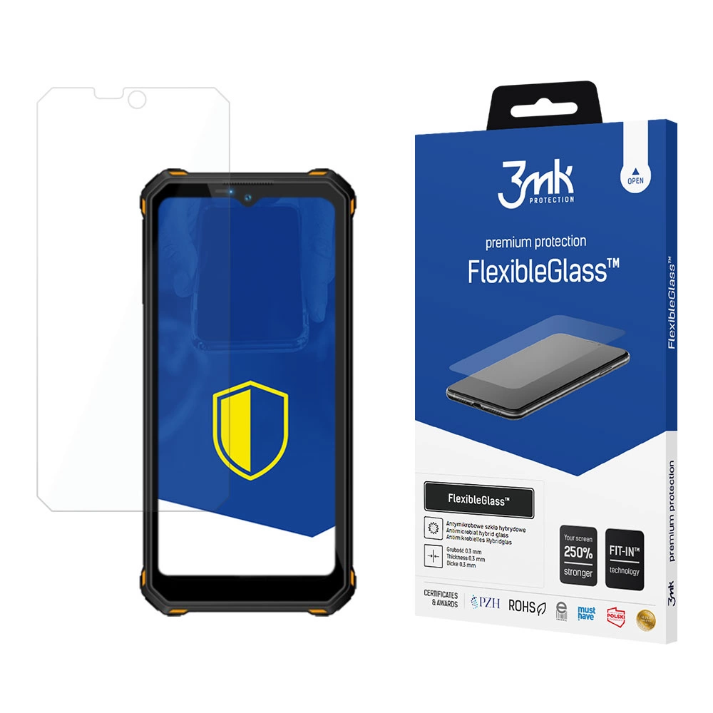 Hybrid glass 3mk FlexibleGlass™ on Oukitel WP15eng