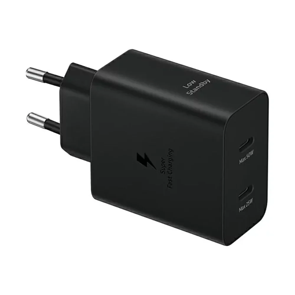 Samsung Power Adapter Duo EP-T5020XBEGEU network charger 2x USB-C 50W - blackeng