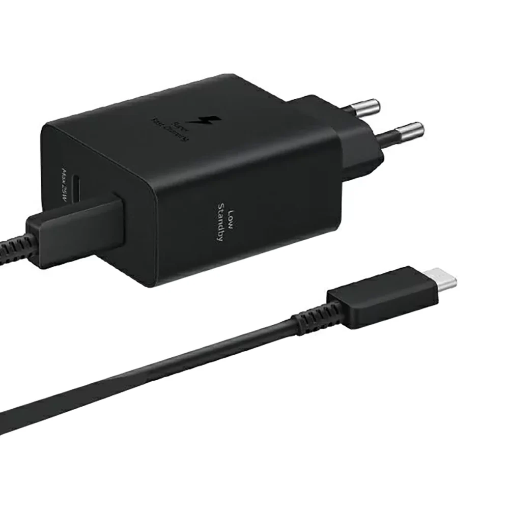 Samsung Power Adapter Duo EP-T5020XBEGEU network charger 2x USB-C 50W - blackeng
