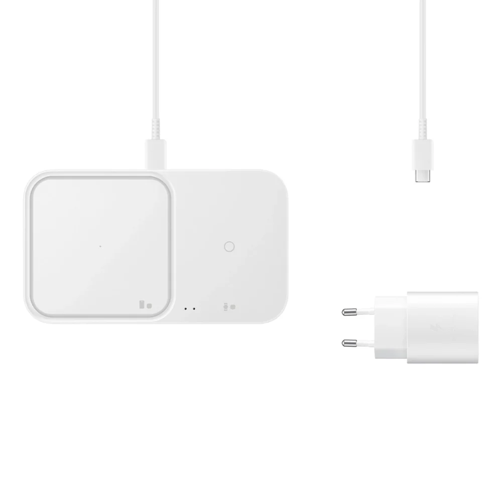 Samsung Wireless Charger Duo EP-P5400TWEGEU inductive charger 15W - white + mains charger + cableeng