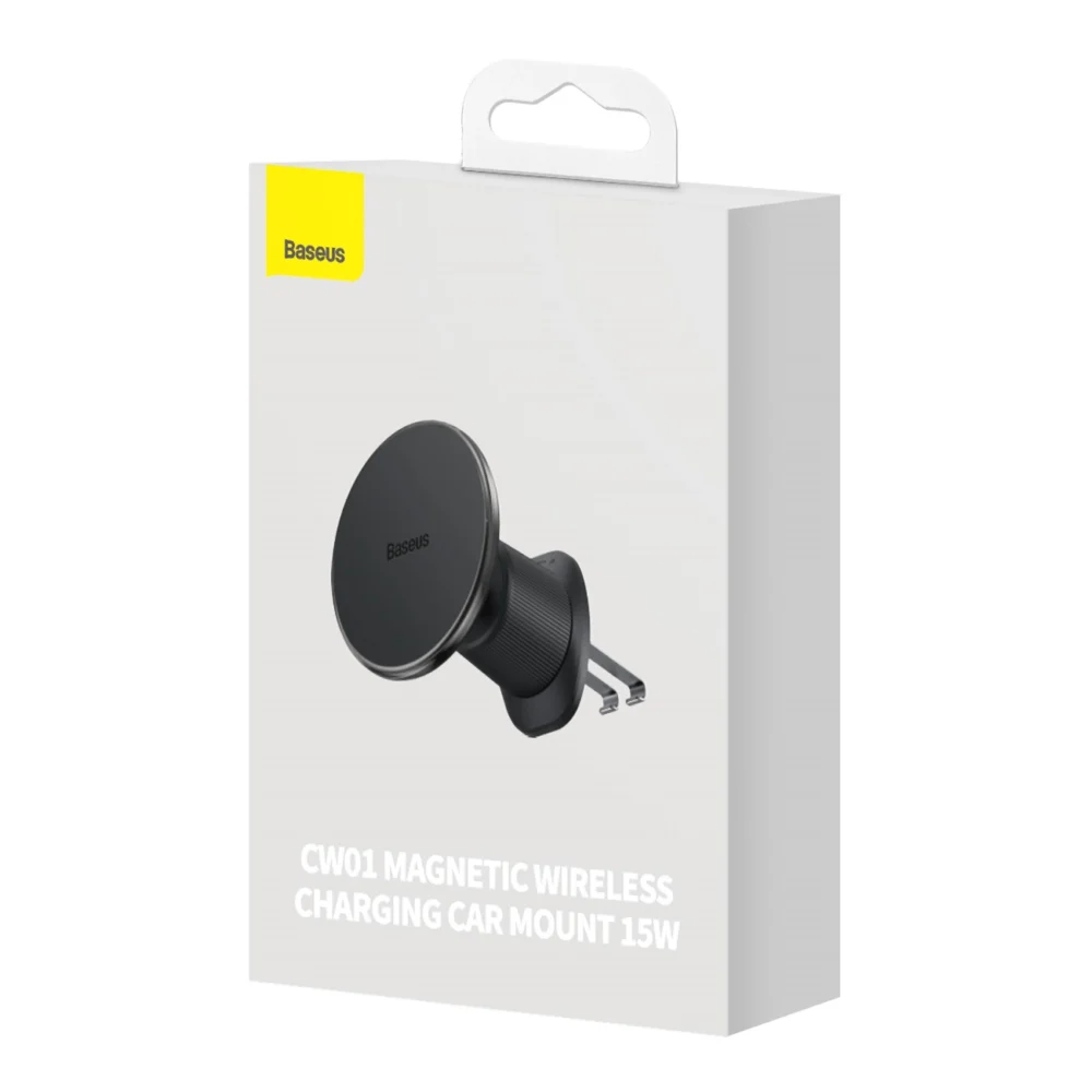 Baseus CW01 car holder for iPhone with 15W inductive charger for air vent - blackeng