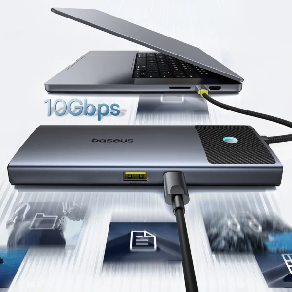 HUB Baseus Metal Gleam Series II 7in1 USB-C - USB-C PD100W / 2x USB-A / 2x HDMI 4K / USB-A 3.0 / USB-C 3.0eng