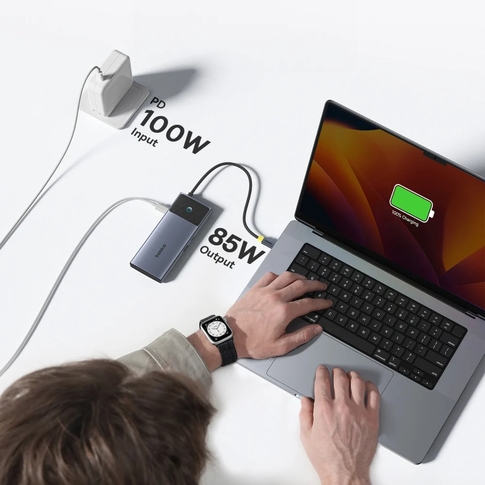 HUB Baseus Metal Gleam Series II 7in1 USB-C - USB-C PD100W / 2x USB-A / 2x HDMI 4K / USB-A 3.0 / USB-C 3.0eng